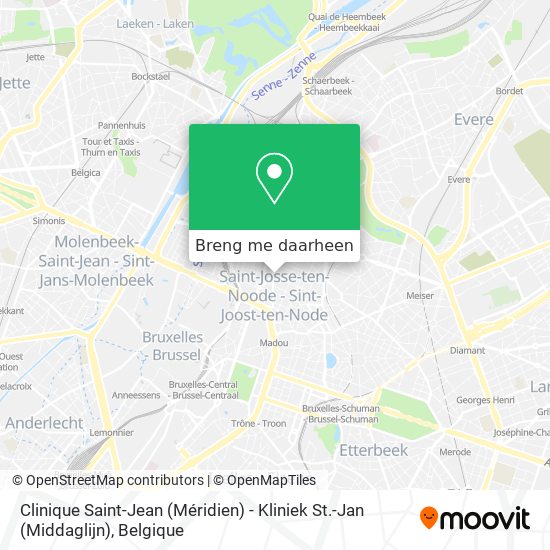 Clinique Saint-Jean (Méridien) - Kliniek St.-Jan (Middaglijn) kaart