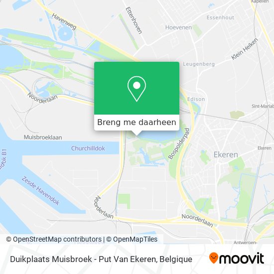 Duikplaats Muisbroek - Put Van Ekeren kaart