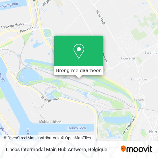 Lineas Intermodal Main Hub Antwerp kaart