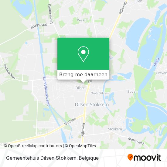 Gemeentehuis Dilsen-Stokkem kaart