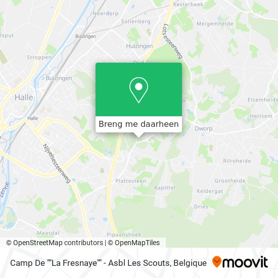 Camp De ""La Fresnaye"" - Asbl Les Scouts kaart