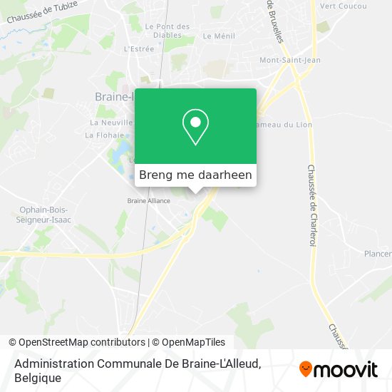Administration Communale De Braine-L'Alleud kaart
