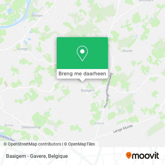 Baaigem - Gavere kaart