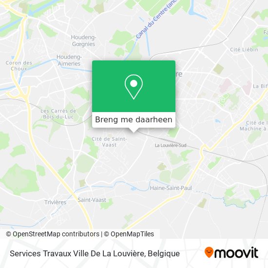 Services Travaux Ville De La Louvière kaart