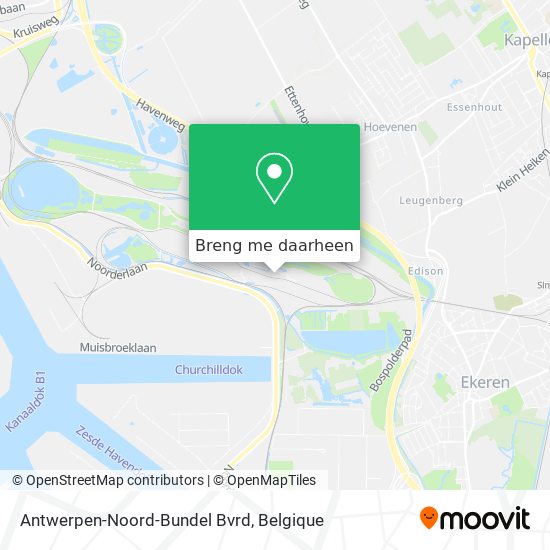 Antwerpen-Noord-Bundel Bvrd kaart