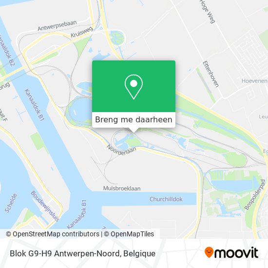 Blok G9-H9 Antwerpen-Noord kaart