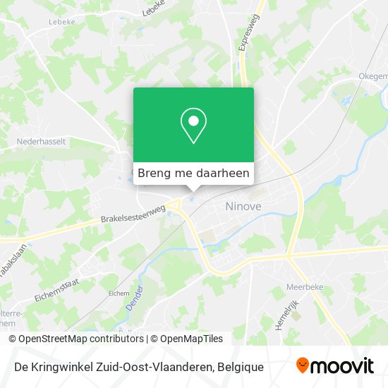 De Kringwinkel Zuid-Oost-Vlaanderen kaart
