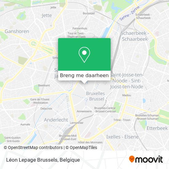 Léon Lepage Brussels kaart