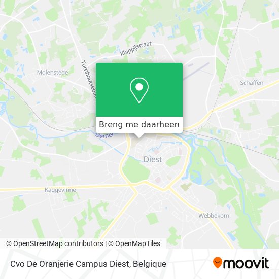 Cvo De Oranjerie Campus Diest kaart