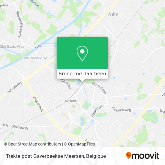 Trektelpost Gaverbeekse Meersen kaart