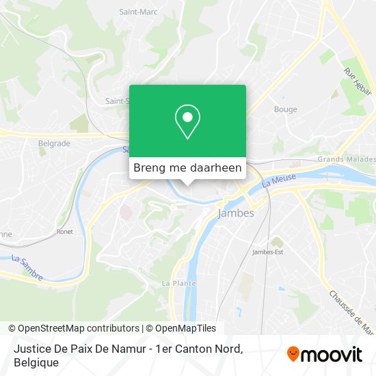 Justice De Paix De Namur - 1er Canton Nord kaart