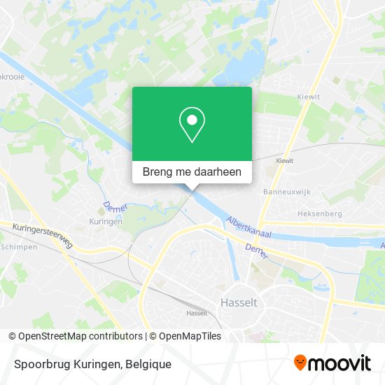 Spoorbrug Kuringen kaart