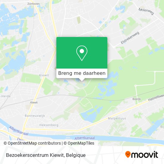 Bezoekerscentrum Kiewit kaart