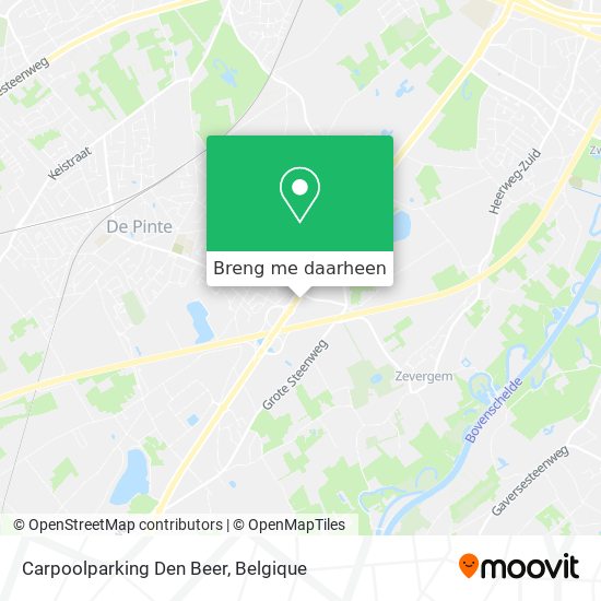 Carpoolparking Den Beer kaart
