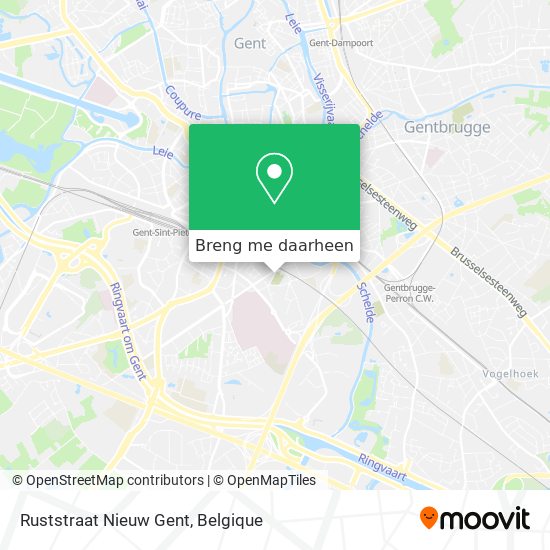 Ruststraat Nieuw Gent kaart