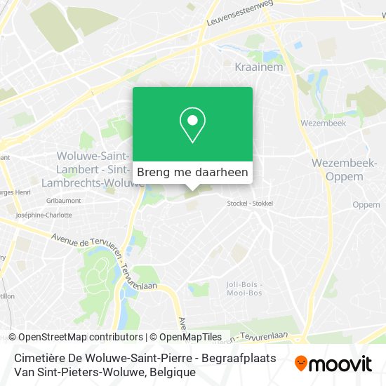 Cimetière De Woluwe-Saint-Pierre - Begraafplaats Van Sint-Pieters-Woluwe kaart