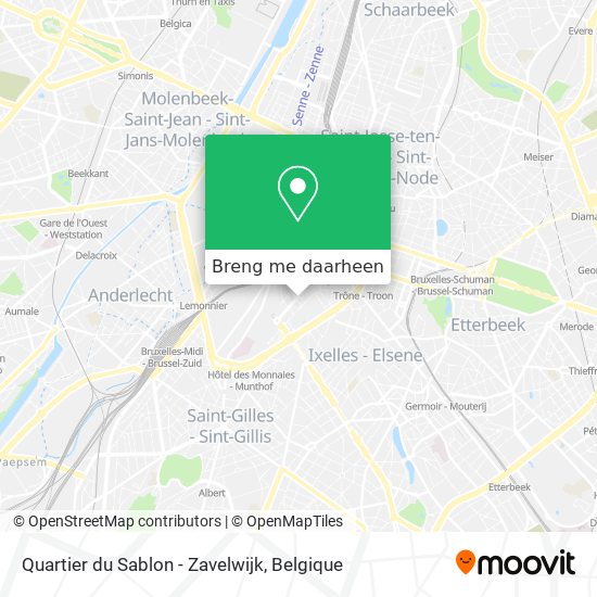 Quartier du Sablon - Zavelwijk kaart