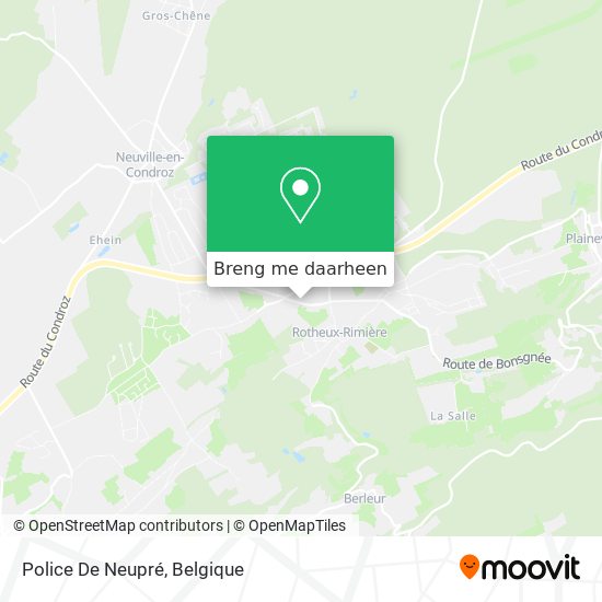 Police De Neupré kaart