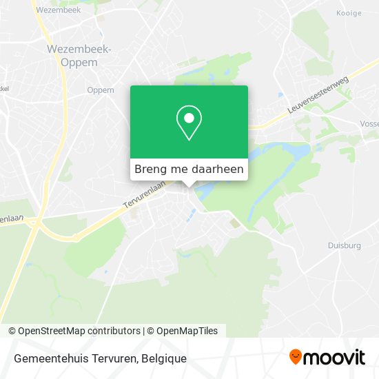 Gemeentehuis Tervuren kaart