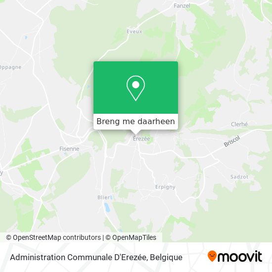 Administration Communale D'Erezée kaart