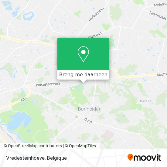 Vredesteinhoeve kaart