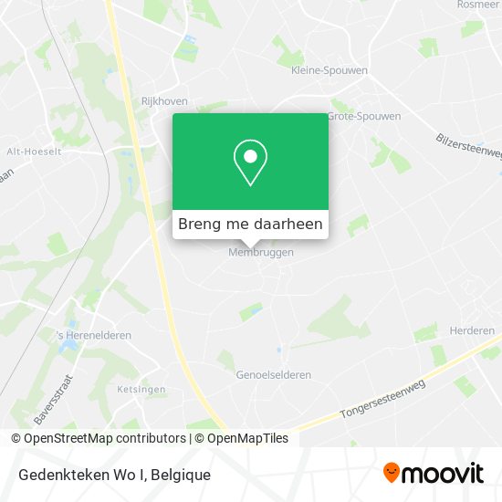 Gedenkteken Wo I kaart