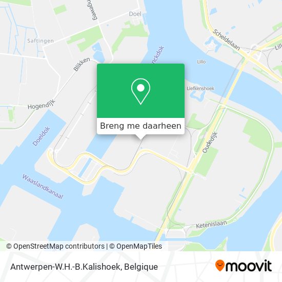 Antwerpen-W.H.-B.Kalishoek kaart