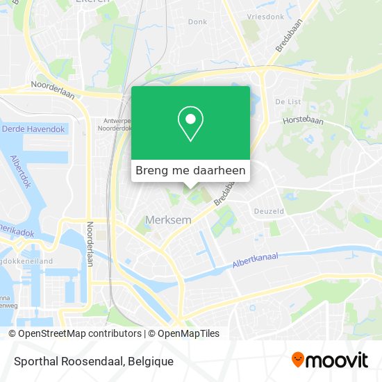 Sporthal Roosendaal kaart