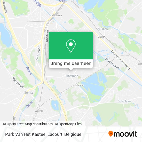 Park Van Het Kasteel Lacourt kaart