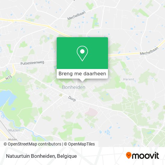 Natuurtuin Bonheiden kaart