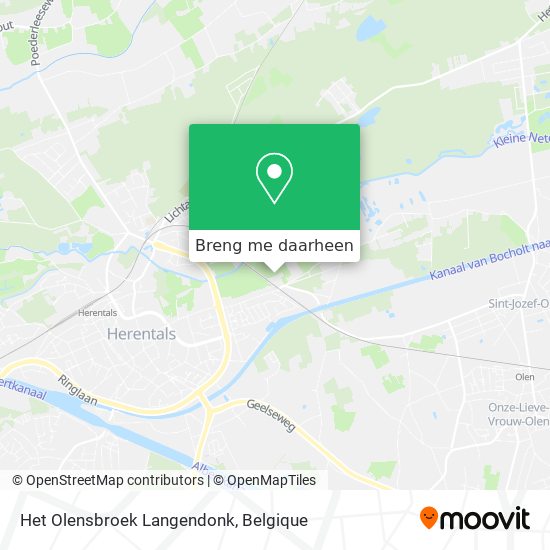 Het Olensbroek Langendonk kaart