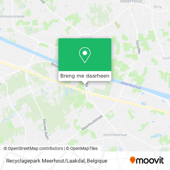 Recyclagepark Meerhout/Laakdal kaart