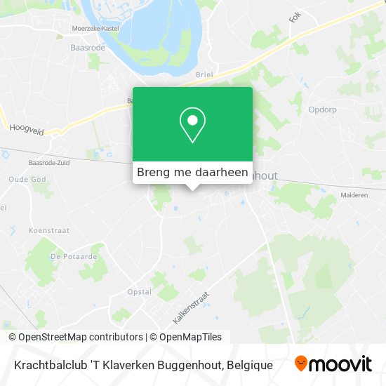 Krachtbalclub 'T Klaverken Buggenhout kaart