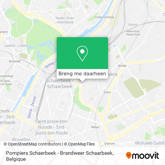 Pompiers Schaerbeek - Brandweer Schaarbeek kaart