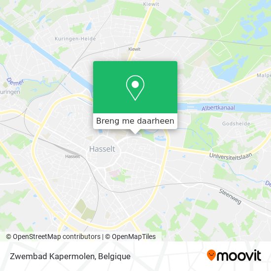 Zwembad Kapermolen kaart