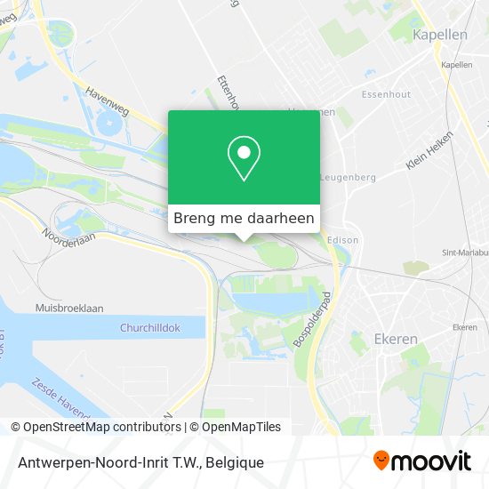 Antwerpen-Noord-Inrit T.W. kaart
