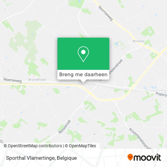 Sporthal Vlamertinge kaart