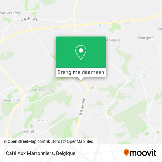 Café Aux Marronniers kaart