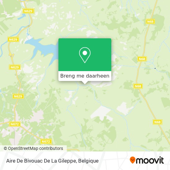 Aire De Bivouac De La Gileppe kaart