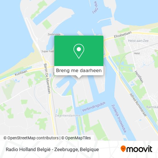 Radio Holland België - Zeebrugge kaart