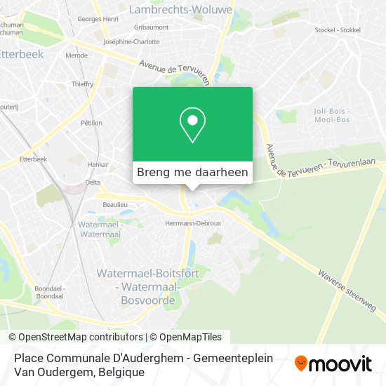 Place Communale D'Auderghem - Gemeenteplein Van Oudergem kaart