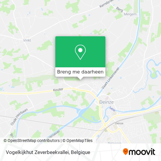 Vogelkijkhut Zeverbeekvallei kaart