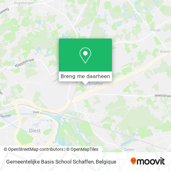 Gemeentelijke Basis School Schaffen kaart