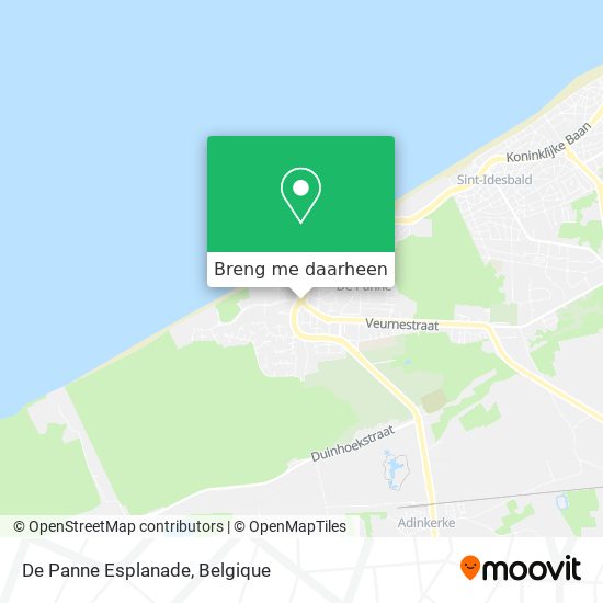 De Panne Esplanade kaart