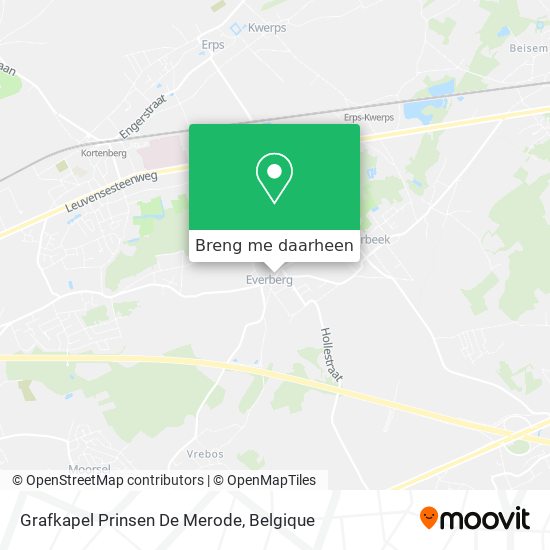 Grafkapel Prinsen De Merode kaart