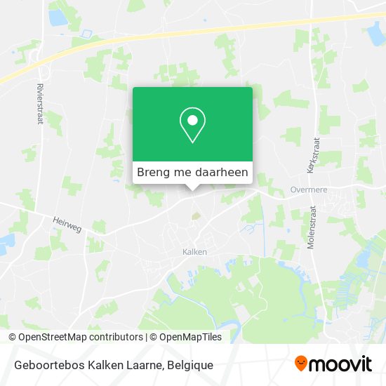 Geboortebos Kalken Laarne kaart