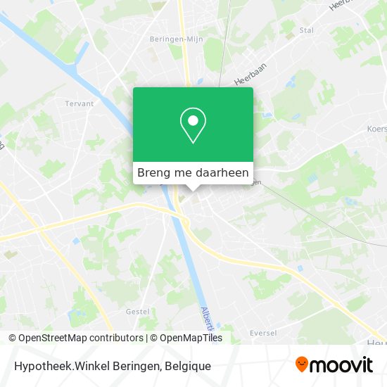 Hypotheek.Winkel Beringen kaart