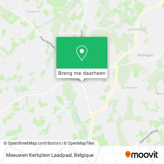Meeuwen Kerkplein Laadpaal kaart