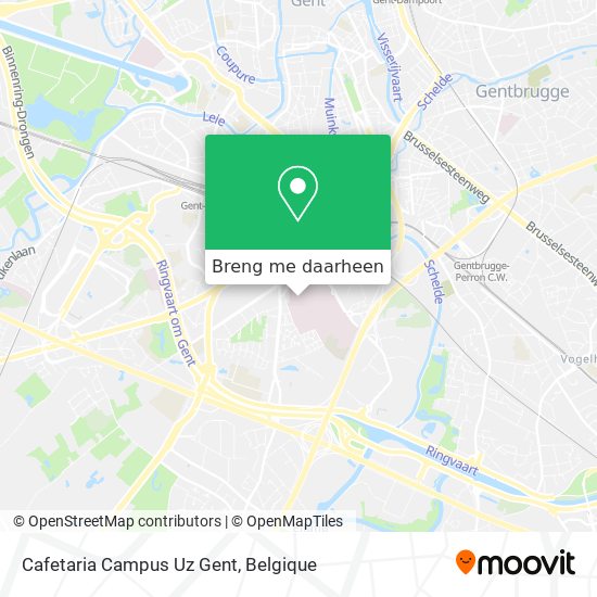 Cafetaria Campus Uz Gent kaart