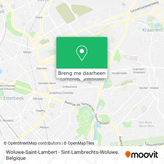 Woluwe-Saint-Lambert - Sint-Lambrechts-Woluwe kaart